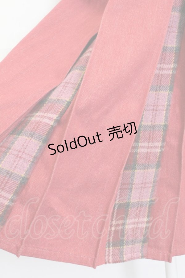 画像5: PINK HOUSE / カラーデニムプリーツスカート M レッド T-25-03-27-015-LO-SK-SA-ZI (5)