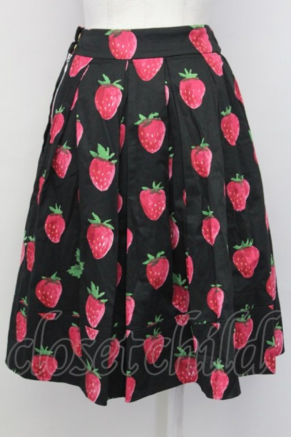画像2: Jane Marple / Strawberry fieldタックスカート  黒Ｘ赤 T-25-03-27-018-JM-SK-SA-ZI (2)
