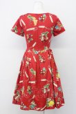 画像2: Jane Marple / Juicy fruitsパネルドレス  赤 T-25-03-27-022-JM-OP-SA-ZI (2)