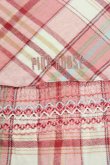 画像3: PINK HOUSE / チェックスクウェア刺繍入りネックネルシャツ  ピンク T-25-03-27-005-LO-BL-SA-ZT (3)