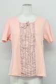 画像1: PINK HOUSE / ギンガムフリルTシャツ L ピンク T-25-03-27-008-LO-TS-SA-ZI (1)