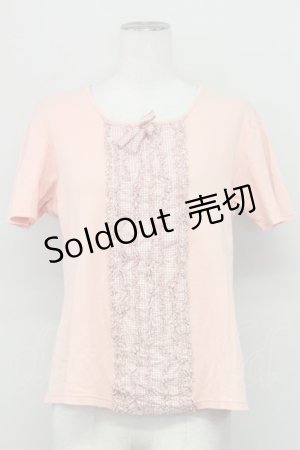 画像: PINK HOUSE / ギンガムフリルTシャツ L ピンク T-25-03-27-008-LO-TS-SA-ZI