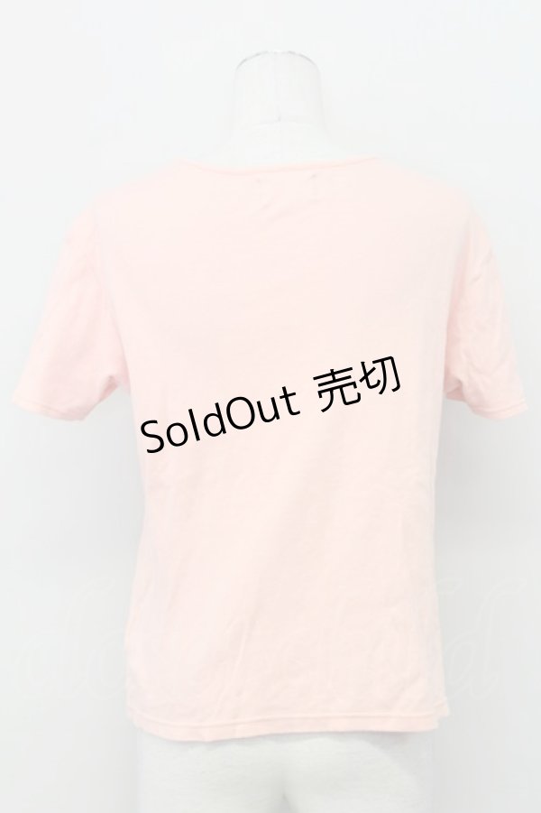 画像2: PINK HOUSE / ギンガムフリルTシャツ L ピンク T-25-03-27-008-LO-TS-SA-ZI (2)