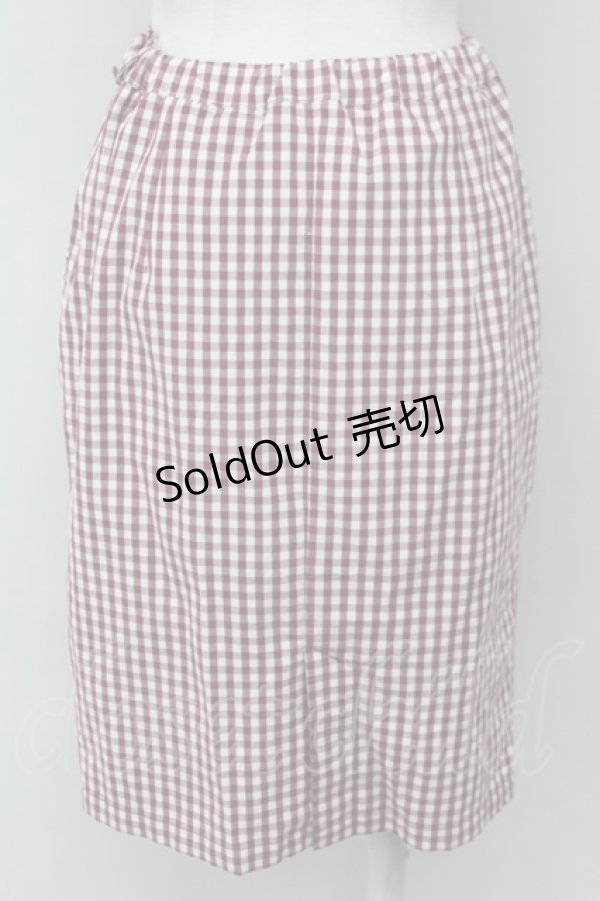 画像2: 【SALE】an another angelus / ギンガムチェックポケット付タイトスカート  レッド T-25-03-30-027-CA-SK-SA-ZT072 (2)