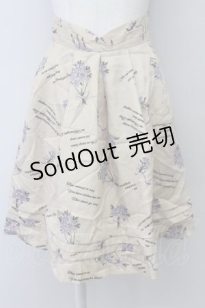 画像: 【SALE】an another angelus / ブーケプリントミニスカート  ブラウン T-25-03-30-028-CA-SK-SA-ZT072