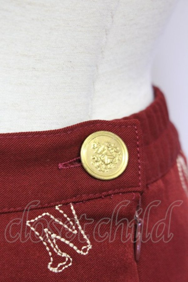 画像5: F i.n.t / 馬車刺繍スカート  ボルドー T-25-03-30-030-CA-SK-SA-ZT072 (5)