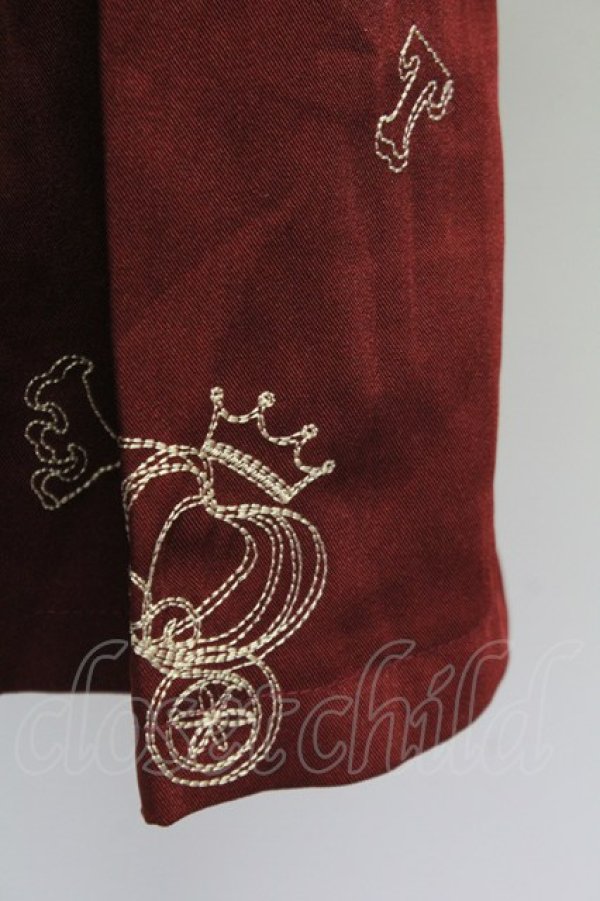 画像7: F i.n.t / 馬車刺繍スカート  ボルドー T-25-03-30-030-CA-SK-SA-ZT072 (7)