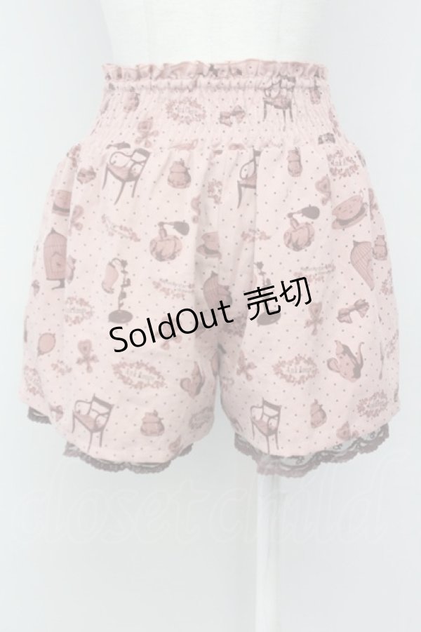 画像2: Ank Rouge / ガーリーモチーフショートパンツ  ピンク T-25-03-30-034-CA-PA-SA-ZT (2)