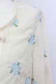 画像4: an another angelus / バラ刺繍シースルーブラウス  オフホワイト T-25-03-30-007-CA-BL-SA-ZT (4)
