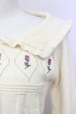 画像3: Fi.n.t / 刺繍入りセーラーカラーニットトップス  アイボリー T-25-03-30-008-CA-TO-SA-ZT (3)