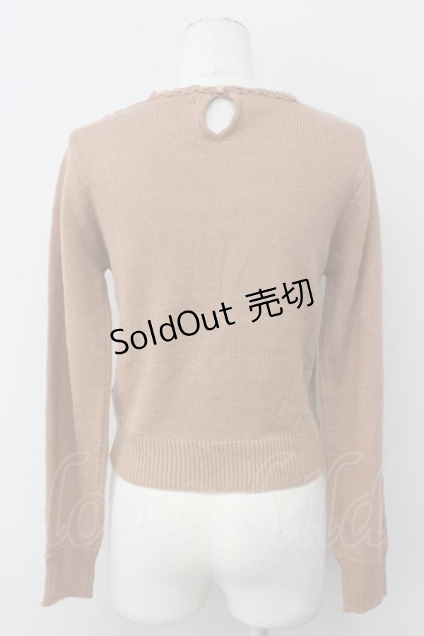 画像2: an another angelus / 花モチーフ切り替えニット  ブラウン T-25-03-30-010-CA-TO-SA-ZT089 (2)