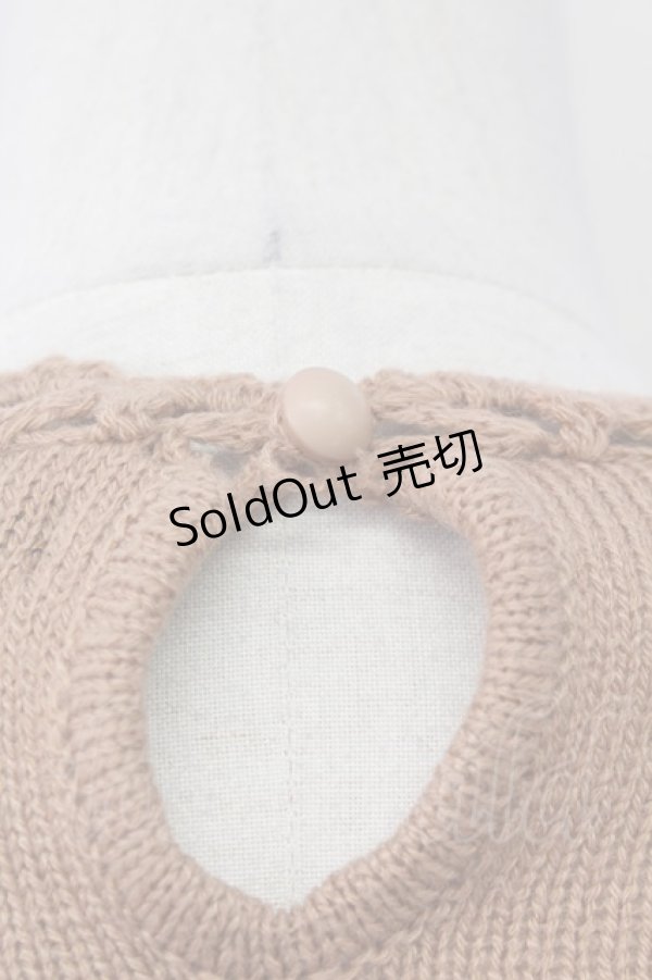 画像3: an another angelus / 花モチーフ切り替えニット  ブラウン T-25-03-30-010-CA-TO-SA-ZT089 (3)