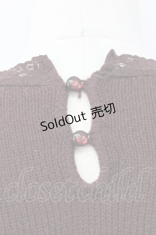 画像3: an another angelus / レース切り替えニット  ブラウン T-25-03-30-013-CA-TO-SA-ZT089 (3)