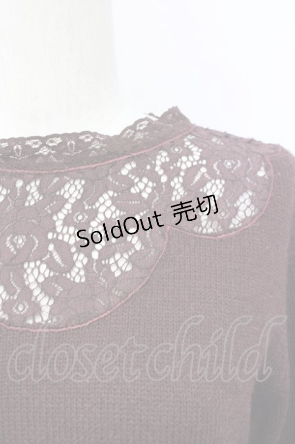 画像5: an another angelus / レース切り替えニット  ブラウン T-25-03-30-013-CA-TO-SA-ZT089 (5)