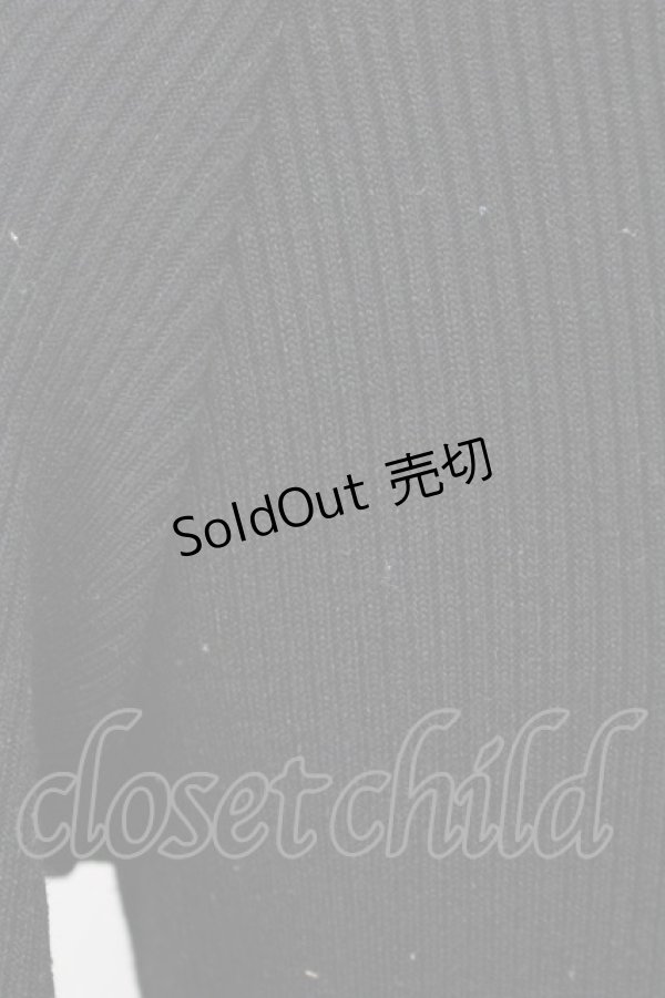 画像3: 【SALE】F&A / スカラップ長袖ニット  ブラック T-25-03-30-017-LO-TO-SA-ZT090 (3)