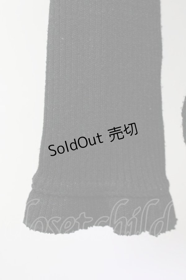 画像4: 【SALE】F&A / スカラップ長袖ニット  ブラック T-25-03-30-017-LO-TO-SA-ZT090 (4)