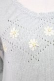 画像3: F i.n.t / リボン刺繍フラワーニット  ミント T-25-03-31-019-CA-TO-SA-ZT069 (3)
