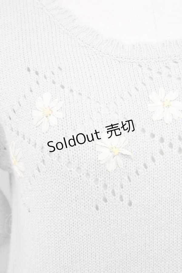 画像3: F i.n.t / リボン刺繍フラワーニット  ミント T-25-03-31-019-CA-TO-SA-ZT069 (3)