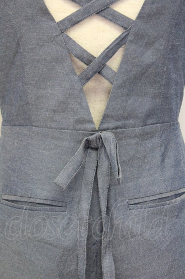 画像3: F&A / デニムビスチェ風ワンピース  ブルー T-25-03-31-021-LO-OP-SA-ZT069 (3)