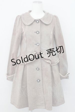 画像: axes femme / ペプラム切替裏毛コート M ネイビーXブラウン T-25-03-31-004-AX-CO-SA-ZT-C039