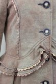 画像5: axes femme / ペプラム切替裏毛コート M ネイビーXブラウン T-25-03-31-004-AX-CO-SA-ZT-C039 (5)