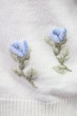 画像3: F&A / 蕾刺繍&スカラップVネックニット  アイボリー T-25-03-31-011-LO-TO-SA-ZT (3)