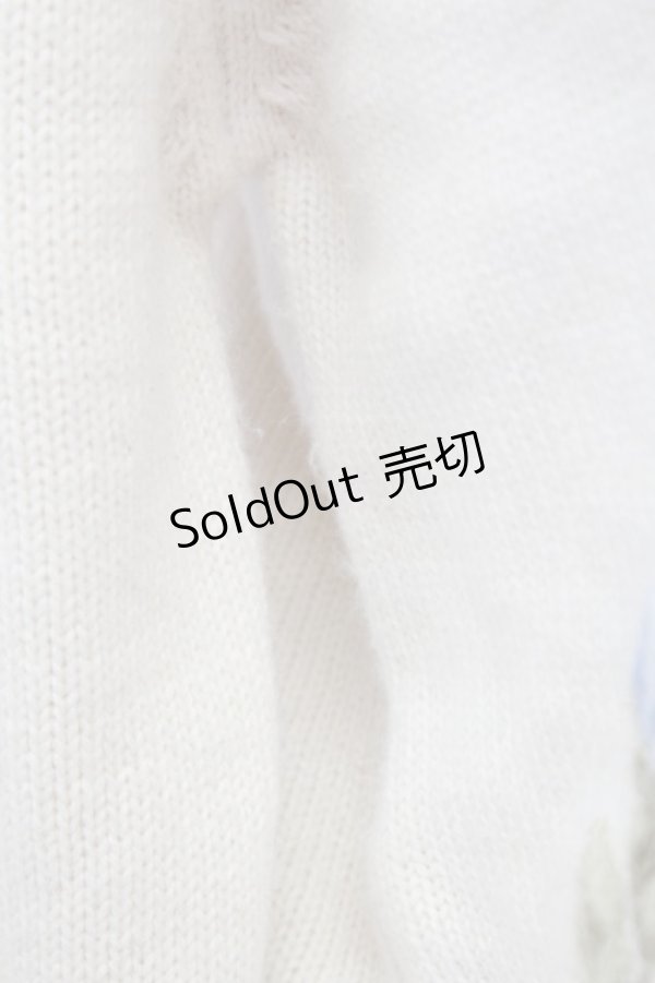 画像5: F&A / 蕾刺繍&スカラップVネックニット  アイボリー T-25-03-31-011-LO-TO-SA-ZT (5)