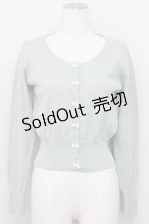 画像: F i.n.t / リボンカーディガン  ミント T-25-03-31-018-CA-TO-SA-ZT