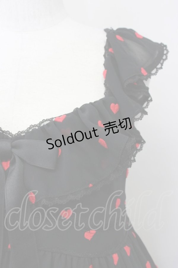 画像5: Angelic Pretty / Petit Heartジャンパースカート  黒ｘ赤 T-25-04-20-002-AP-OP-SA-ZI (5)