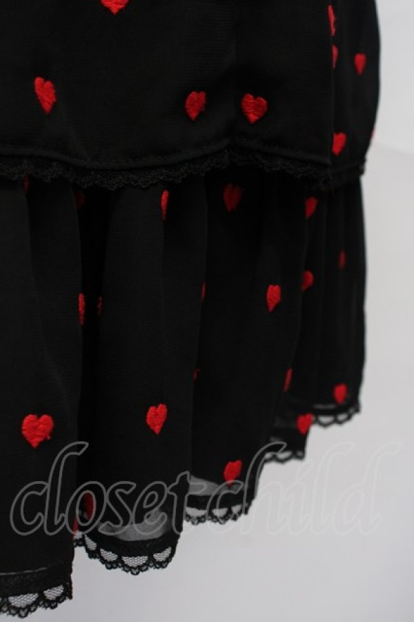 Angelic Pretty / Petit Heartジャンパースカート 黒x赤 T-25