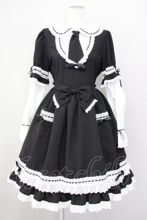 画像: LIEF / LIEF in The Dreamワンピース  黒Ｘ白 T-25-04-20-003-LO-OP-SA-ZI