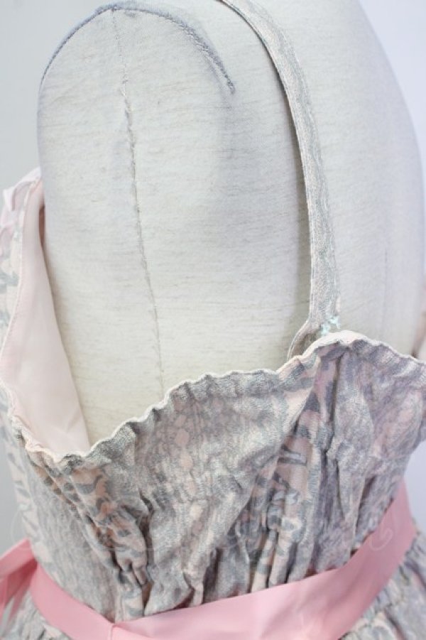 画像3: metamorphose /  Lace up dollヨーク切替ジャンパースカート  ピンク T-25-04-20-004-ME-OP-SA-ZI (3)