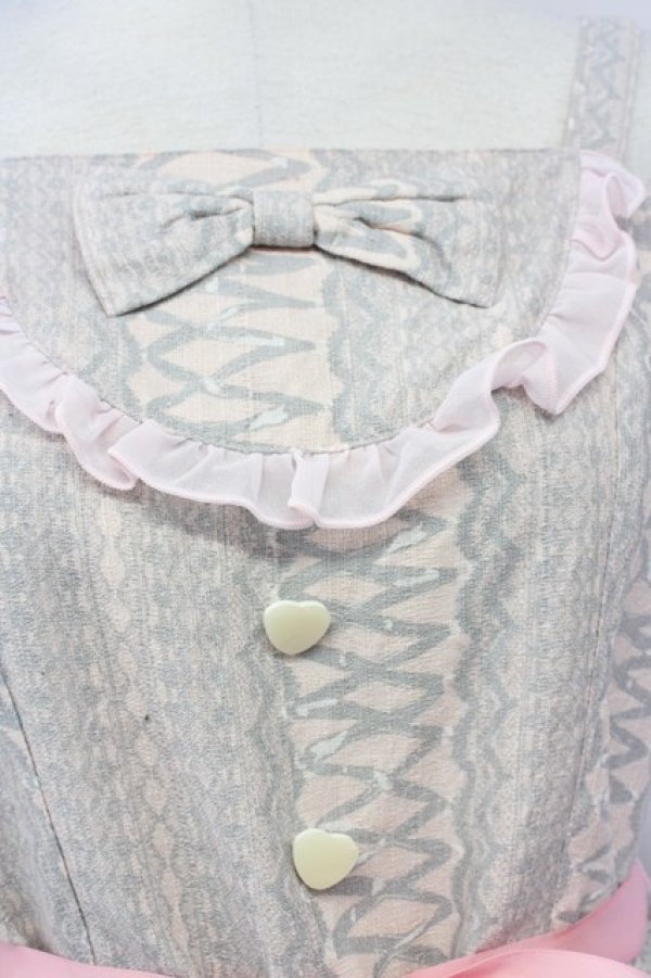 画像4: metamorphose /  Lace up dollヨーク切替ジャンパースカート  ピンク T-25-04-20-004-ME-OP-SA-ZI (4)