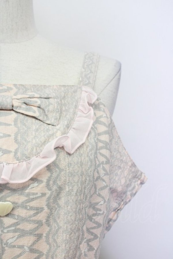 画像5: metamorphose /  Lace up dollヨーク切替ジャンパースカート  ピンク T-25-04-20-004-ME-OP-SA-ZI (5)