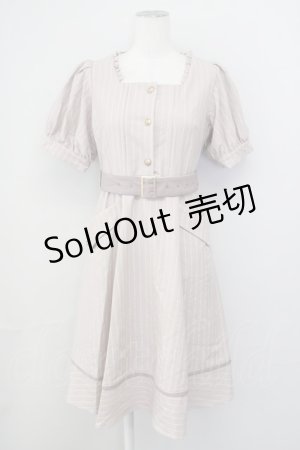 画像: Amavel / ストライプ半袖ワンピース  ピンクＸ白 T-25-04-20-005-CA-OP-SA-ZI