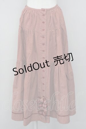 画像: KETTY / ドットリボンスカート  赤Ｘ白チェック T-25-04-20-009-EL-SK-SA-ZI