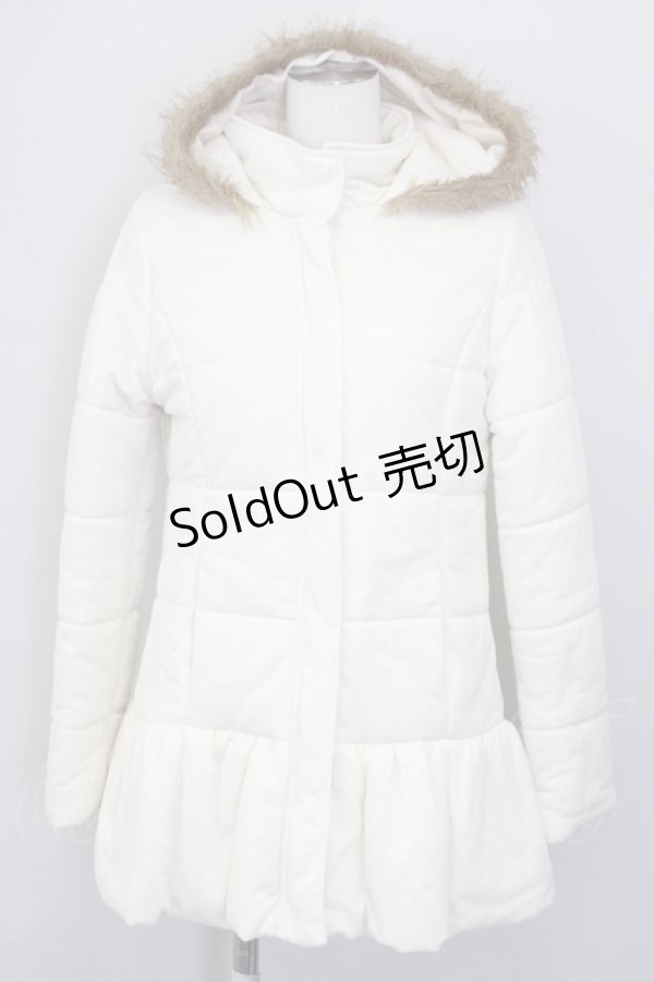 画像1: LIZ LISA / ドットチュール重ねショートコート  白 T-25-04-20-011-LO-CO-SA-ZI (1)