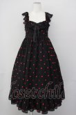 画像1: Angelic Pretty / Petit Heartジャンパースカート  黒ｘ赤 T-25-04-20-002-AP-OP-SA-ZI (1)