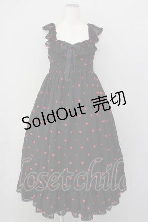 画像: Angelic Pretty / Petit Heartジャンパースカート  黒ｘ赤 T-25-04-20-002-AP-OP-SA-ZI