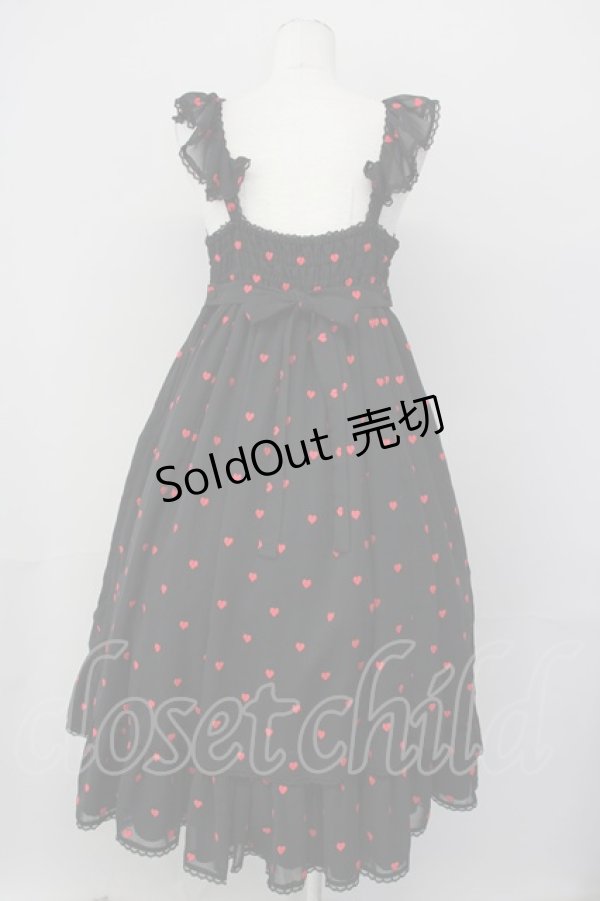 画像2: Angelic Pretty / Petit Heartジャンパースカート  黒ｘ赤 T-25-04-20-002-AP-OP-SA-ZI (2)