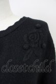 画像3: m petit by misako / ローズ刺繍ニットカーディガン  黒 T-25-04-21-017-LO-TO-SA-ZI (3)