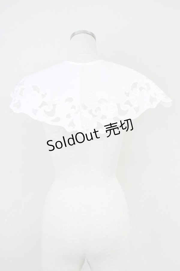 画像2: axes femme / バラレース付け襟  ホワイト T-25-04-21-023-AX-ZA-SA-ZI (2)