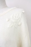 画像3: m petit by misako / ローズ刺繍ニットカーディガン 3L アイボリー T-25-04-21-005-LO-TO-SA-ZI (3)