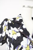 画像3: axes femme / 花柄レトロシャツワンピース  黒Ｘ白 T-25-04-21-013-AX-OP-SA-ZI (3)