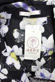 画像7: axes femme / 花柄レトロシャツワンピース  黒Ｘ白 T-25-04-21-013-AX-OP-SA-ZI (7)