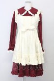画像1: metamorphose / シャーリング長袖ワンピース  エンジ T-25-04-23-001-ME-OP-SA-ZT (1)