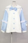 画像1: ililil / ふわふわえんじぇるちゃんコート  白Ｘサックス T-25-04-23-020-PU-CO-SA-ZT (1)