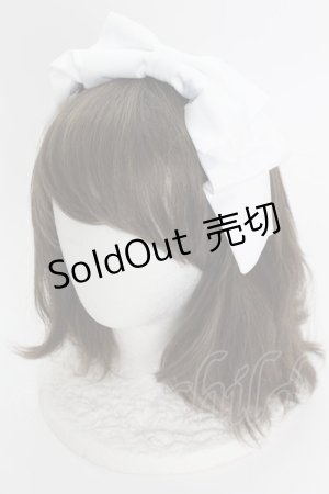 画像: LOLITAその他(お買取対象外) / リボンカチューシャ  白Ｘグレー T-25-04-23-029-LO-AC-SA-ZI