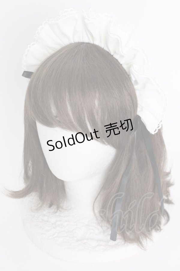 画像1: LOLITAその他(お買取対象外) / フリルリボンカチューシャ  アイボリーＸ黒 T-25-04-23-030-LO-AC-SA-ZT (1)