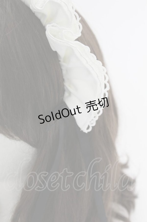 画像2: LOLITAその他(お買取対象外) / フリルリボンカチューシャ  アイボリーＸ黒 T-25-04-23-030-LO-AC-SA-ZT (2)